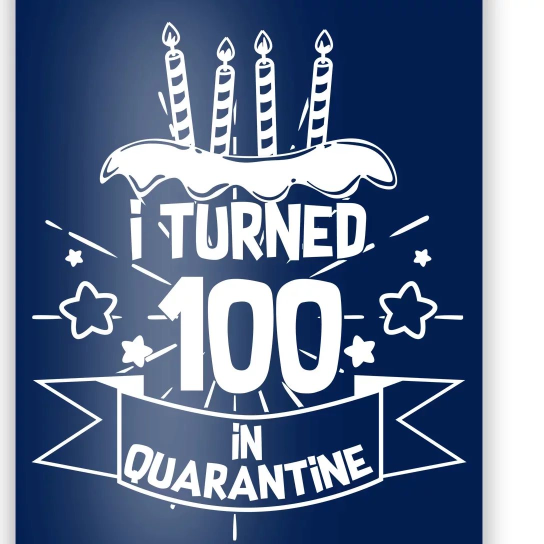 Funny I Turned 100 In Quarantine 100th Birthday Poster