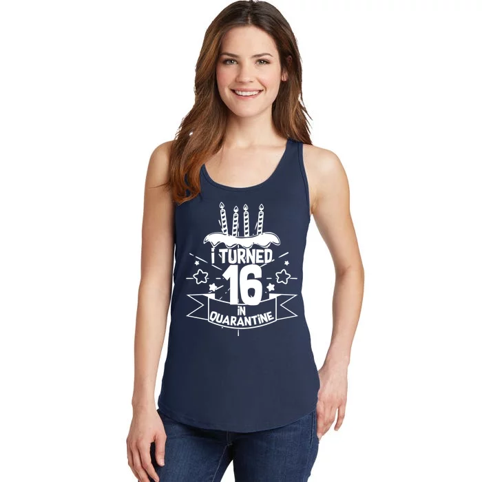 Funny I Turned 16 In Quarantine 16th Birthday Ladies Essential Tank