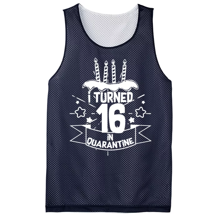 Funny I Turned 16 In Quarantine 16th Birthday Mesh Reversible Basketball Jersey Tank