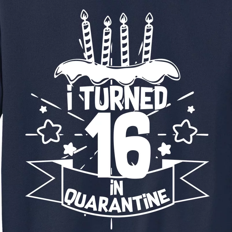 Funny I Turned 16 In Quarantine 16th Birthday Tall Sweatshirt