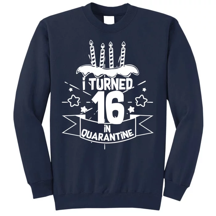 Funny I Turned 16 In Quarantine 16th Birthday Tall Sweatshirt