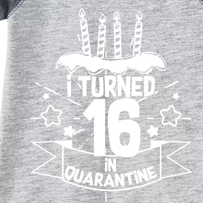 Funny I Turned 16 In Quarantine 16th Birthday Infant Baby Jersey Bodysuit