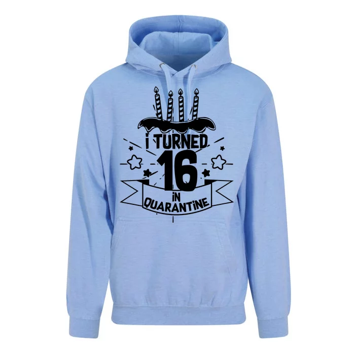 Funny I Turned 16 In Quarantine 16th Birthday Unisex Surf Hoodie