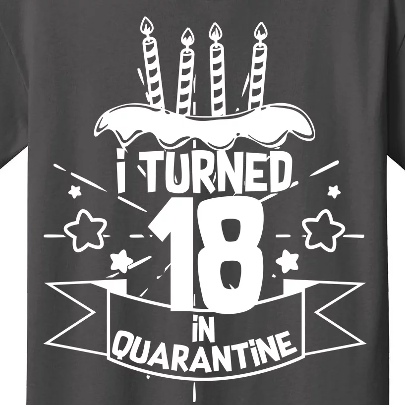 Funny I Turned 18 In Quarantine 18th Birthday Kids T-Shirt