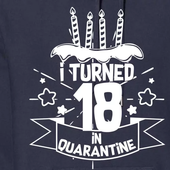 Funny I Turned 18 In Quarantine 18th Birthday Premium Hoodie