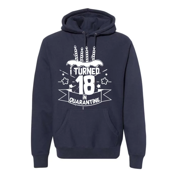 Funny I Turned 18 In Quarantine 18th Birthday Premium Hoodie