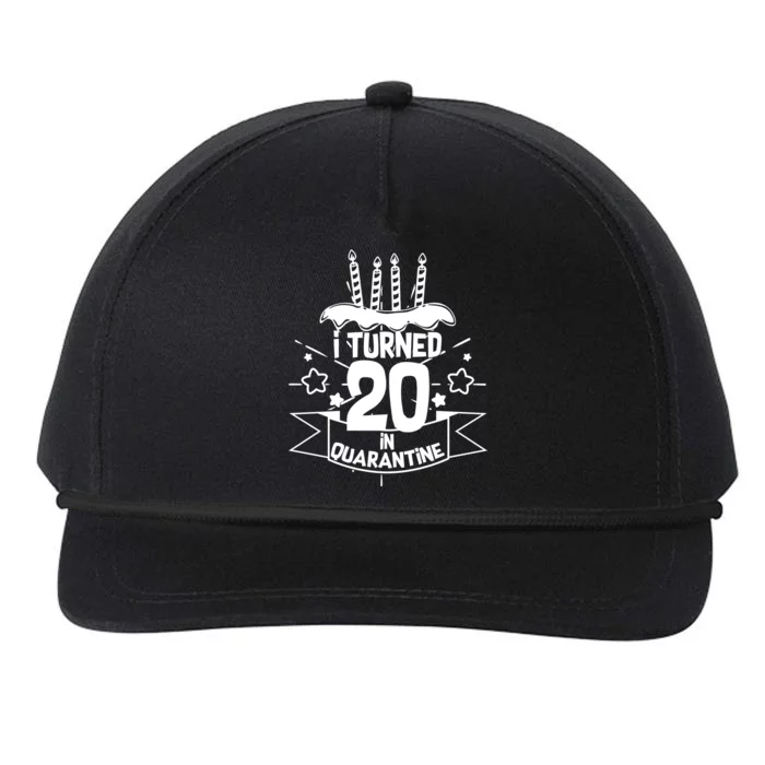 Funny I Turned 20 In Quarantine 20th Birthday Snapback Five-Panel Rope Hat