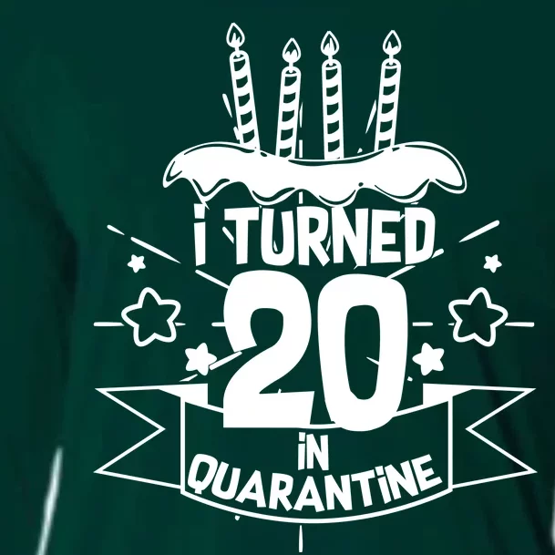 Funny I Turned 20 In Quarantine 20th Birthday Cooling Performance Long Sleeve Crew