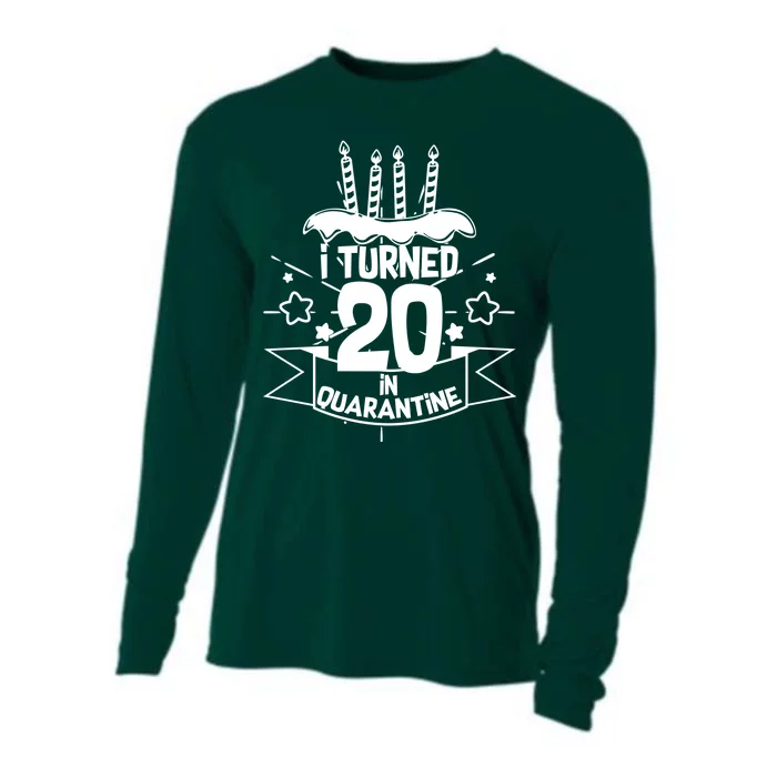 Funny I Turned 20 In Quarantine 20th Birthday Cooling Performance Long Sleeve Crew