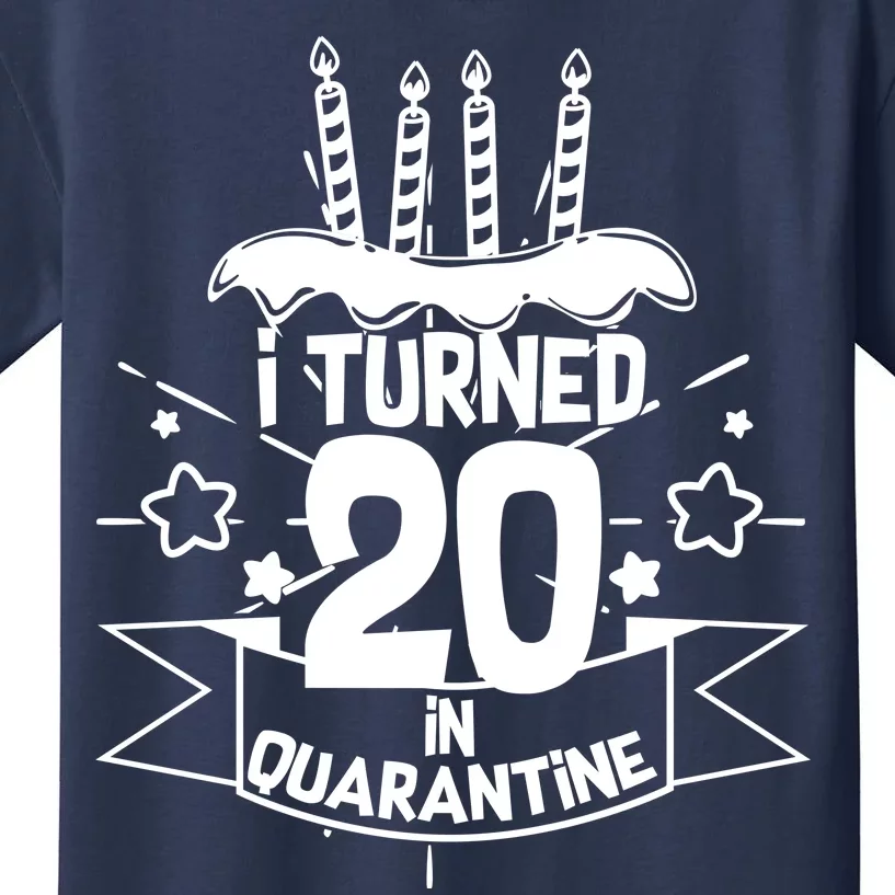 Funny I Turned 20 In Quarantine 20th Birthday Kids T-Shirt