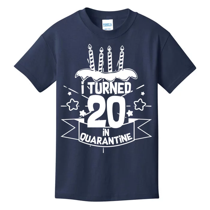 Funny I Turned 20 In Quarantine 20th Birthday Kids T-Shirt