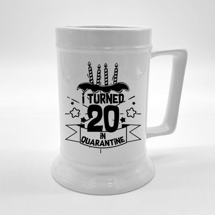 Funny I Turned 20 In Quarantine 20th Birthday Front & Back Beer Stein