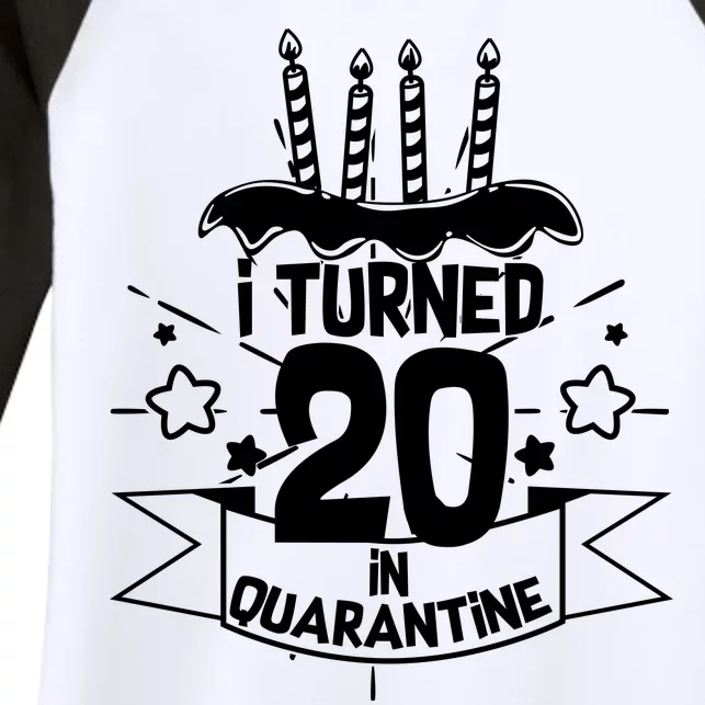 Funny I Turned 20 In Quarantine 20th Birthday Women's Tri-Blend 3/4-Sleeve Raglan Shirt