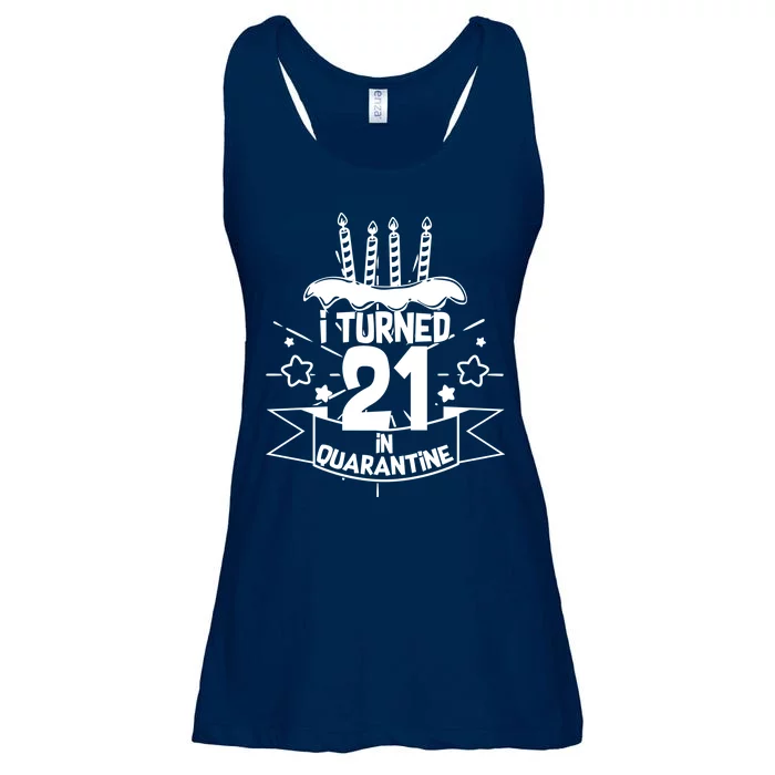 Funny I Turned 21 In Quarantine 21st Birthday Ladies Essential Flowy Tank