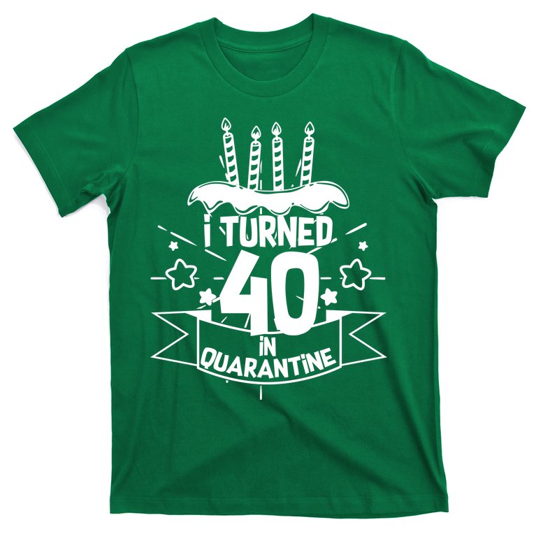 Funny I Turned 40 In Quarantine 40th Birthday T-Shirt | TeeShirtPalace