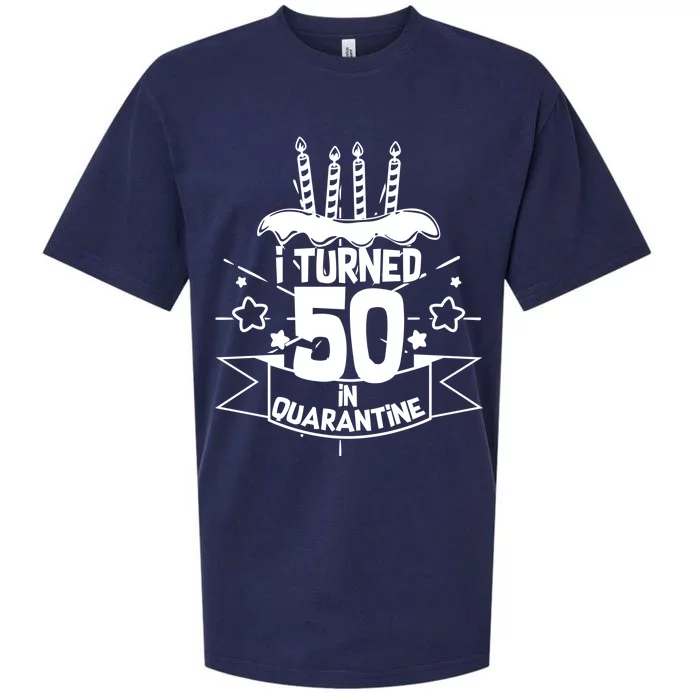 Funny I Turned 50 In Quarantine 50th Birthday Sueded Cloud Jersey T-Shirt