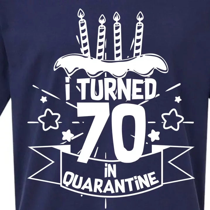 Funny I Turned 70 In Quarantine 70th Birthday Sueded Cloud Jersey T-Shirt