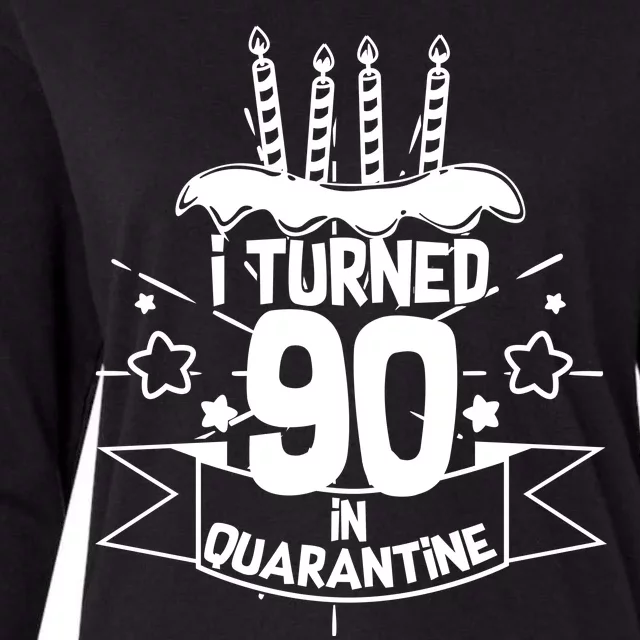 Funny I Turned 90 In Quarantine 90th Birthday Womens Cotton Relaxed Long Sleeve T-Shirt