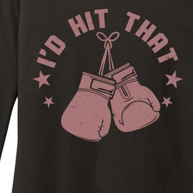 Funny I'D Hit That Boxing Fan Womens CVC Long Sleeve Shirt