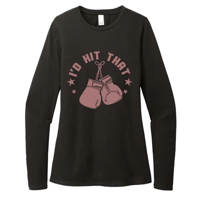 Funny I'D Hit That Boxing Fan Womens CVC Long Sleeve Shirt