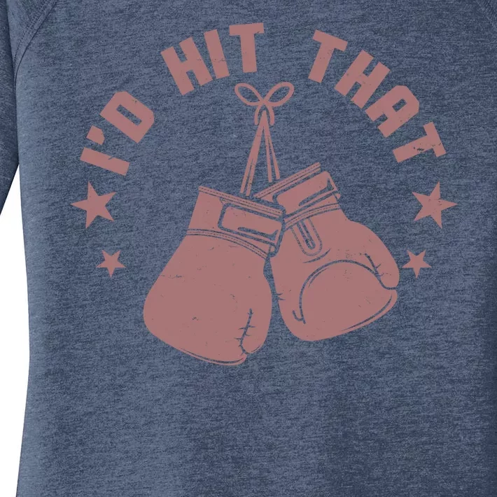 Funny I'D Hit That Boxing Fan Women's Perfect Tri Tunic Long Sleeve Shirt