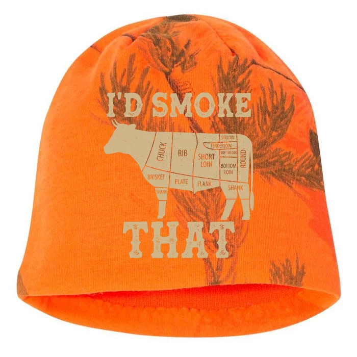 Funny I'd Smoke That Cattle Meat Cuts Kati - Camo Knit Beanie