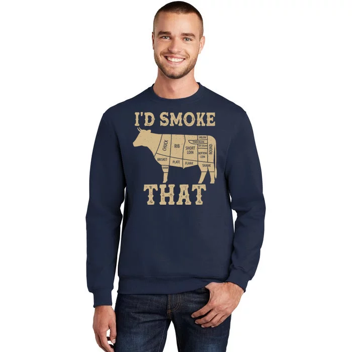 Funny I'd Smoke That Cattle Meat Cuts Sweatshirt