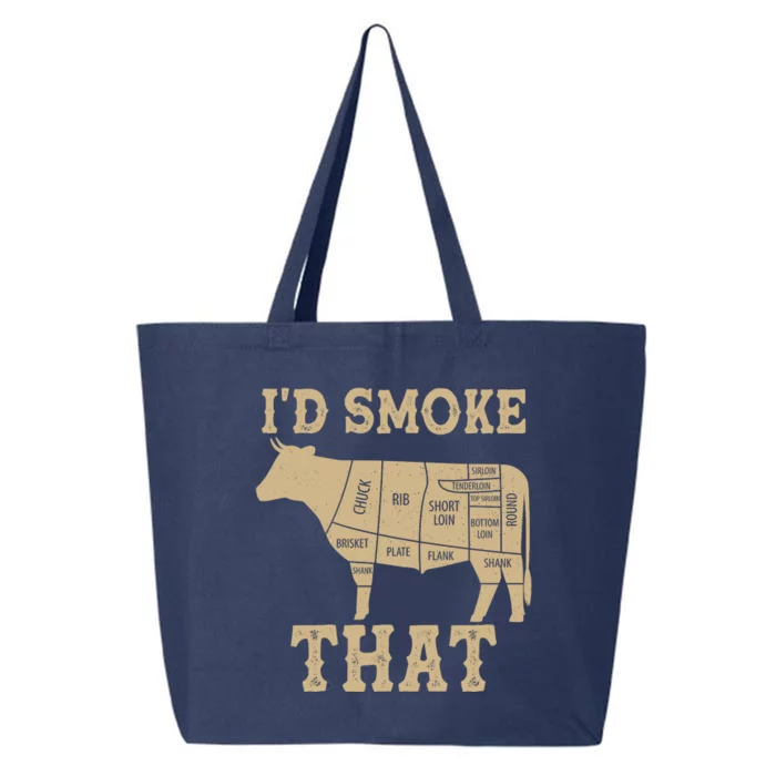 Funny I'd Smoke That Cattle Meat Cuts 25L Jumbo Tote