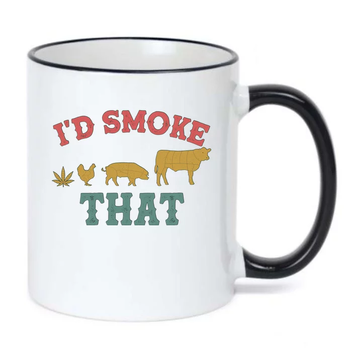 Funny I'd Smoke That Marijuana Leaf Black Color Changing Mug