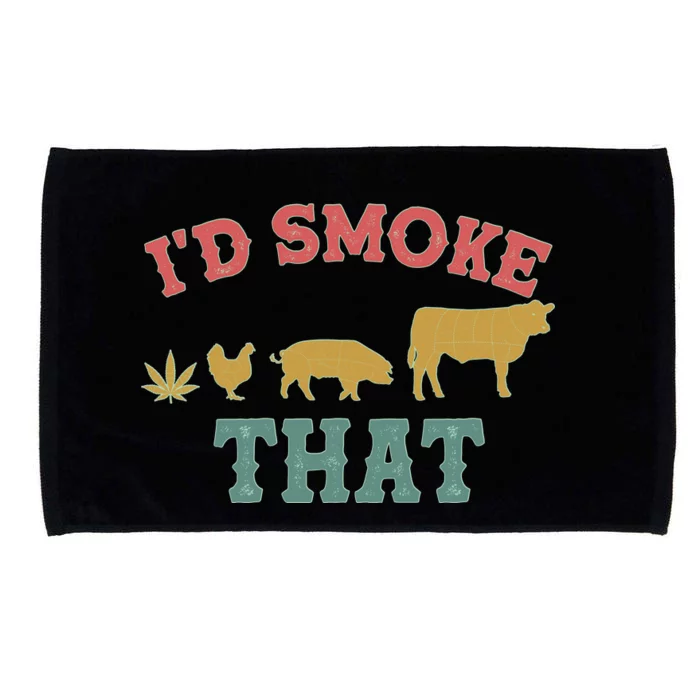 Funny I'd Smoke That Marijuana Leaf Microfiber Hand Towel