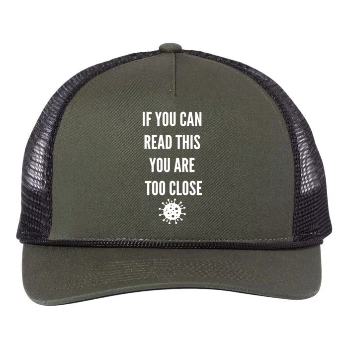 Funny If You Can Read This You Are Too Close Retro Rope Trucker Hat Cap