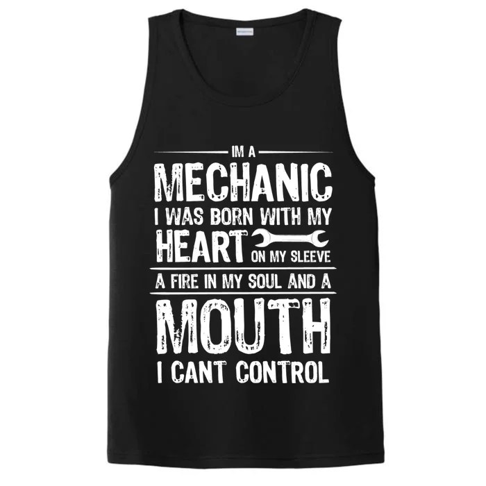 Funny I'm A Mechanic Quote Performance Tank