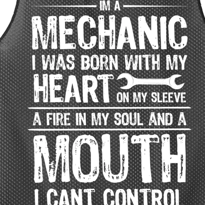 Funny I'm A Mechanic Quote Mesh Reversible Basketball Jersey Tank