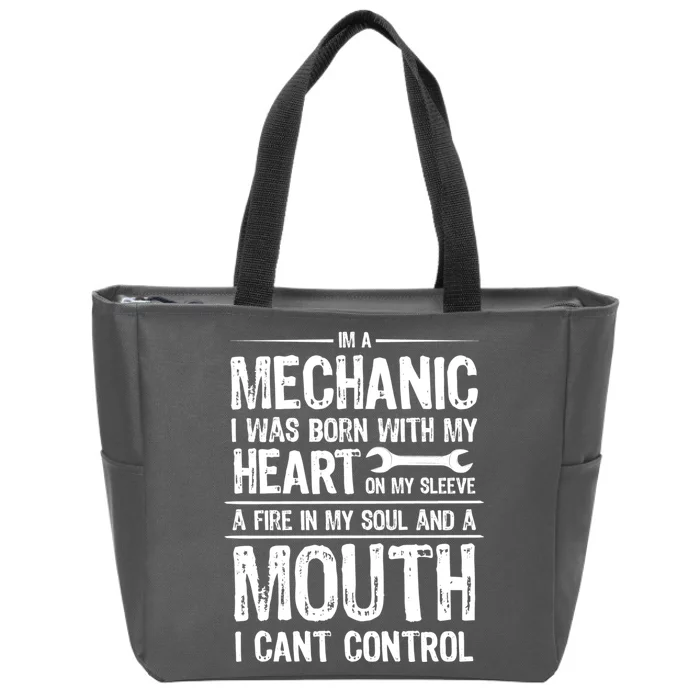 Funny I'm A Mechanic Quote Zip Tote Bag