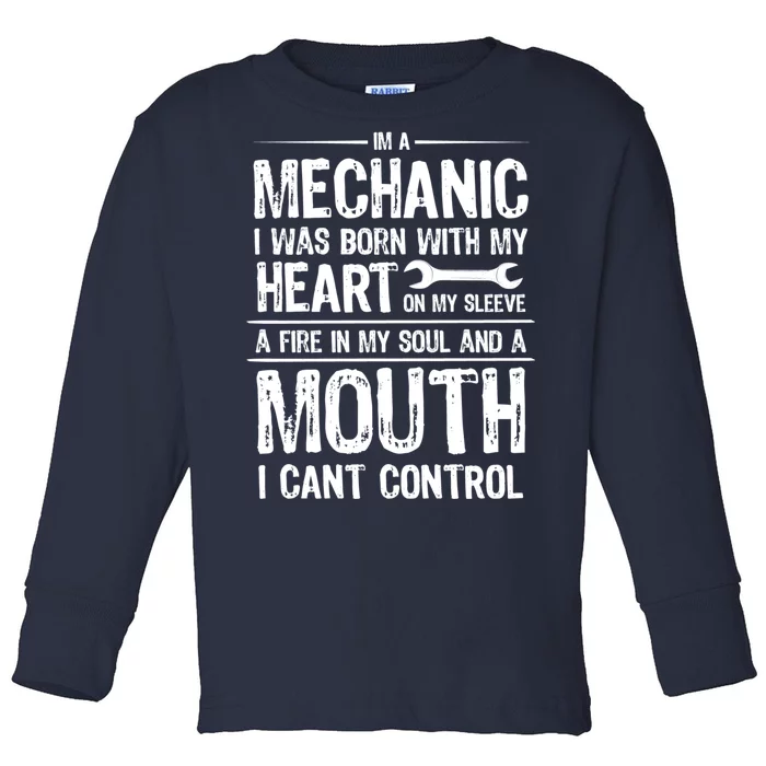 Funny I'm A Mechanic Quote Toddler Long Sleeve Shirt