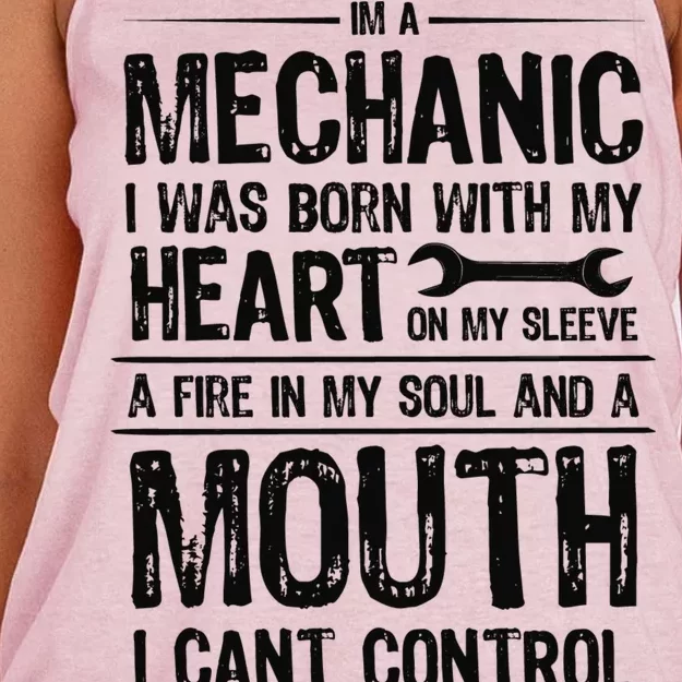 Funny I'm A Mechanic Quote Women's Knotted Racerback Tank