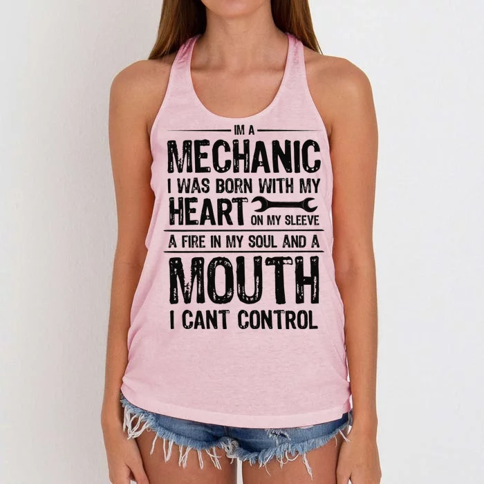 Funny I'm A Mechanic Quote Women's Knotted Racerback Tank