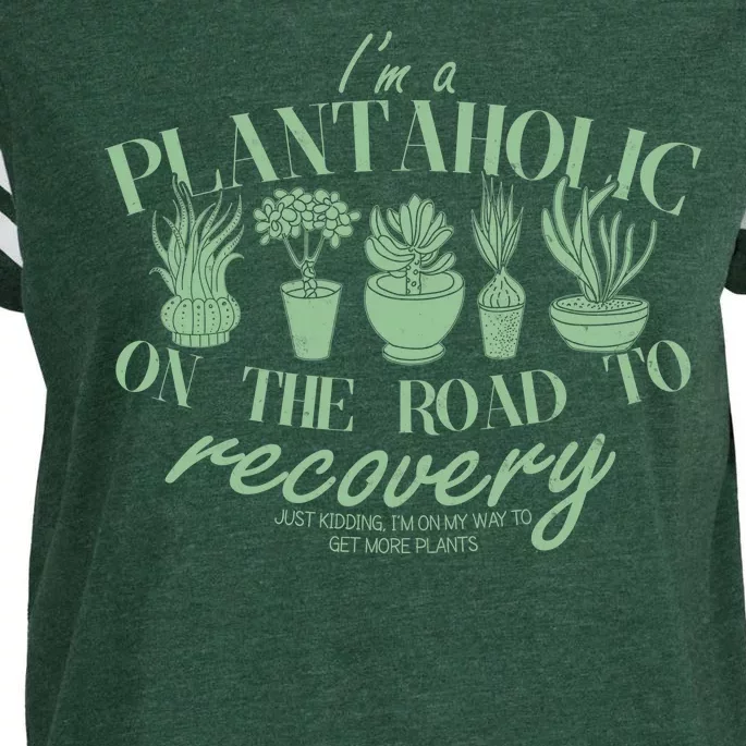 Funny I'm A Plantaholic On the Road To Recovery Enza Ladies Jersey Football T-Shirt