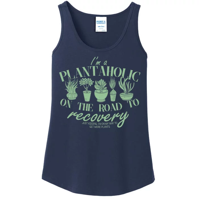 Funny I'm A Plantaholic On the Road To Recovery Ladies Essential Tank