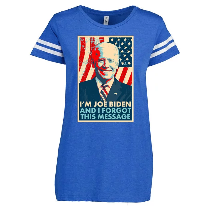 Funny I'm Joe Biden And I Forgot This Message Enza Ladies Jersey Football T-Shirt