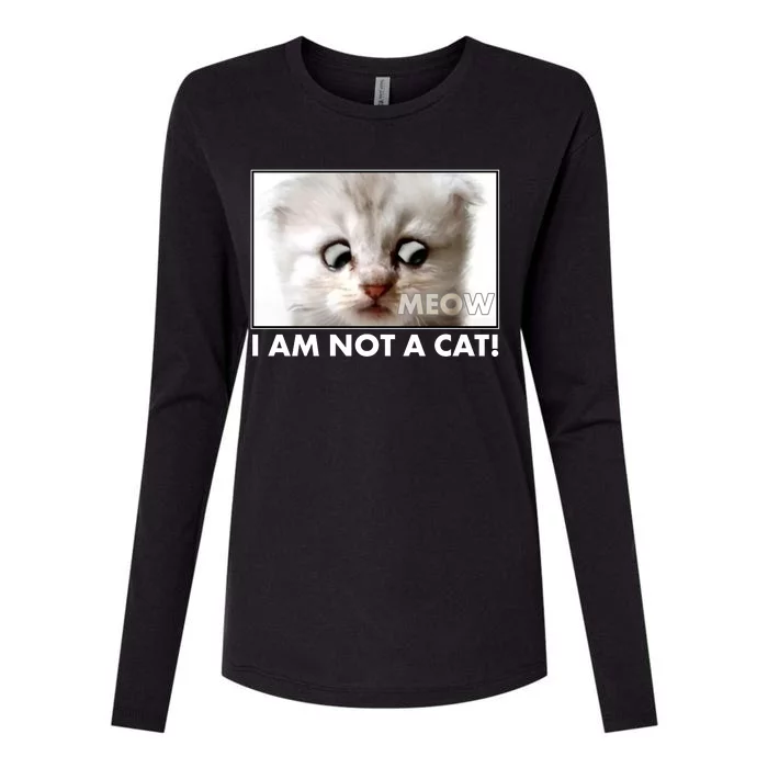 Funny I'm Not A Cat Zoom Lawyer Cat Meme Womens Cotton Relaxed Long Sleeve T-Shirt