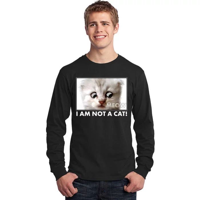 Funny I'm Not A Cat Zoom Lawyer Cat Meme Tall Long Sleeve T-Shirt