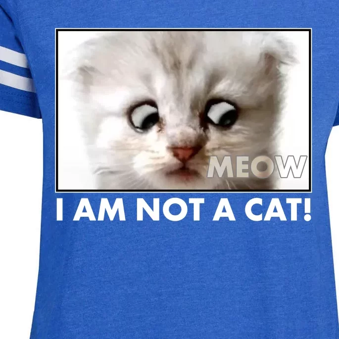 Funny I'm Not A Cat Zoom Lawyer Cat Meme Enza Ladies Jersey Football T-Shirt