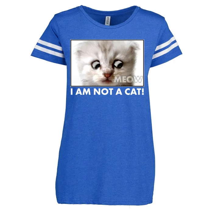 Funny I'm Not A Cat Zoom Lawyer Cat Meme Enza Ladies Jersey Football T-Shirt