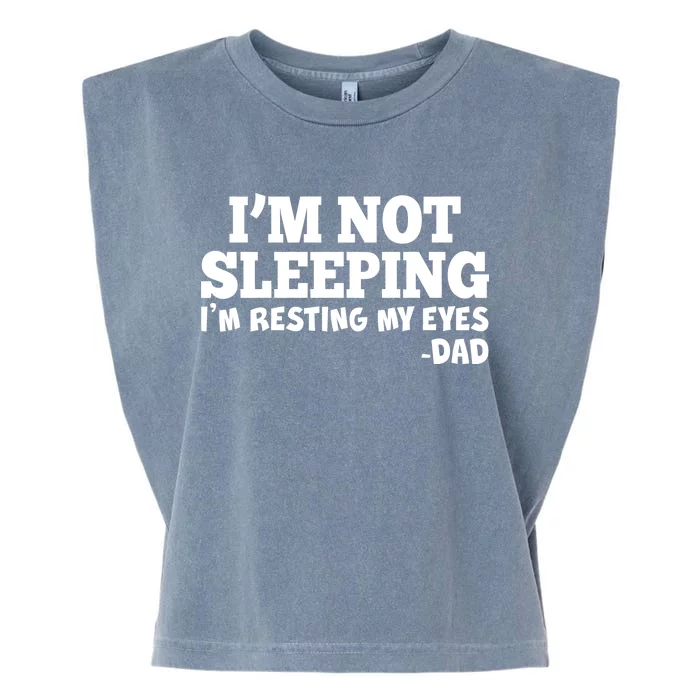 Funny I'm Not Sleeping Dad Garment-Dyed Women's Muscle Tee