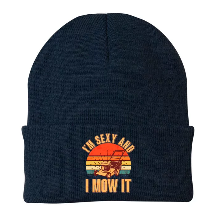 Funny I'm Sexy And I Mow It Vintage Knit Cap Winter Beanie