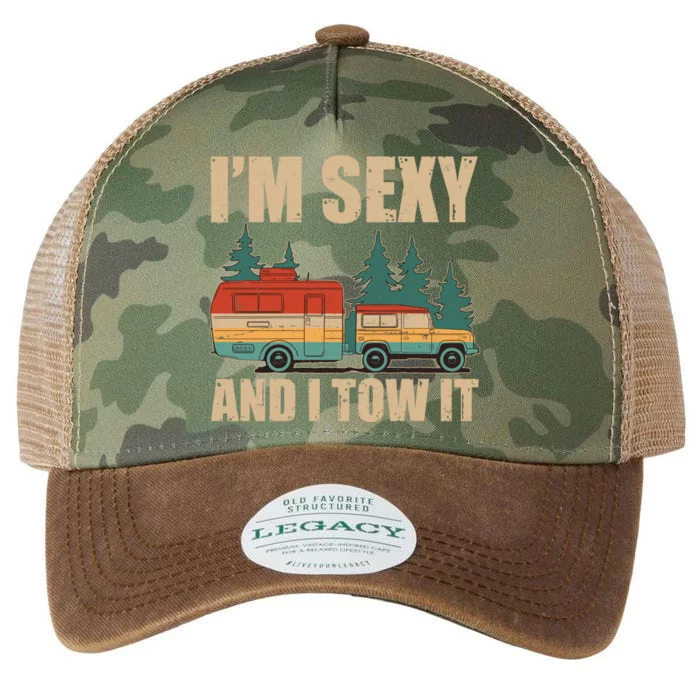 Funny I'm Sexy and I Tow It Legacy Tie Dye Trucker Hat