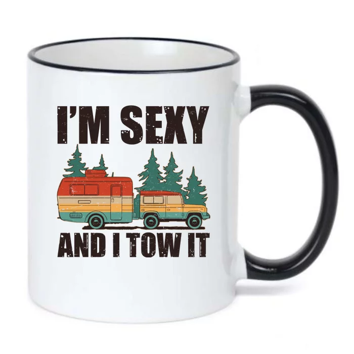 Funny I'm Sexy and I Tow It Black Color Changing Mug