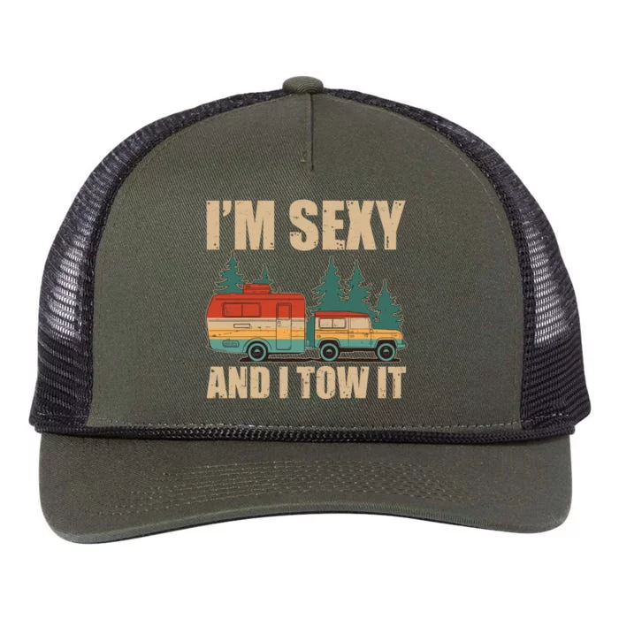 Funny I'm Sexy and I Tow It Retro Rope Trucker Hat Cap