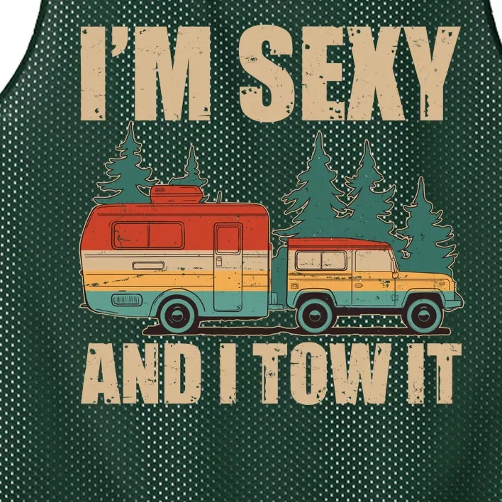 Funny I'm Sexy and I Tow It Mesh Reversible Basketball Jersey Tank